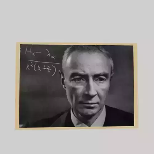 Robert Oppenheimer portrait Low-poly 3D model