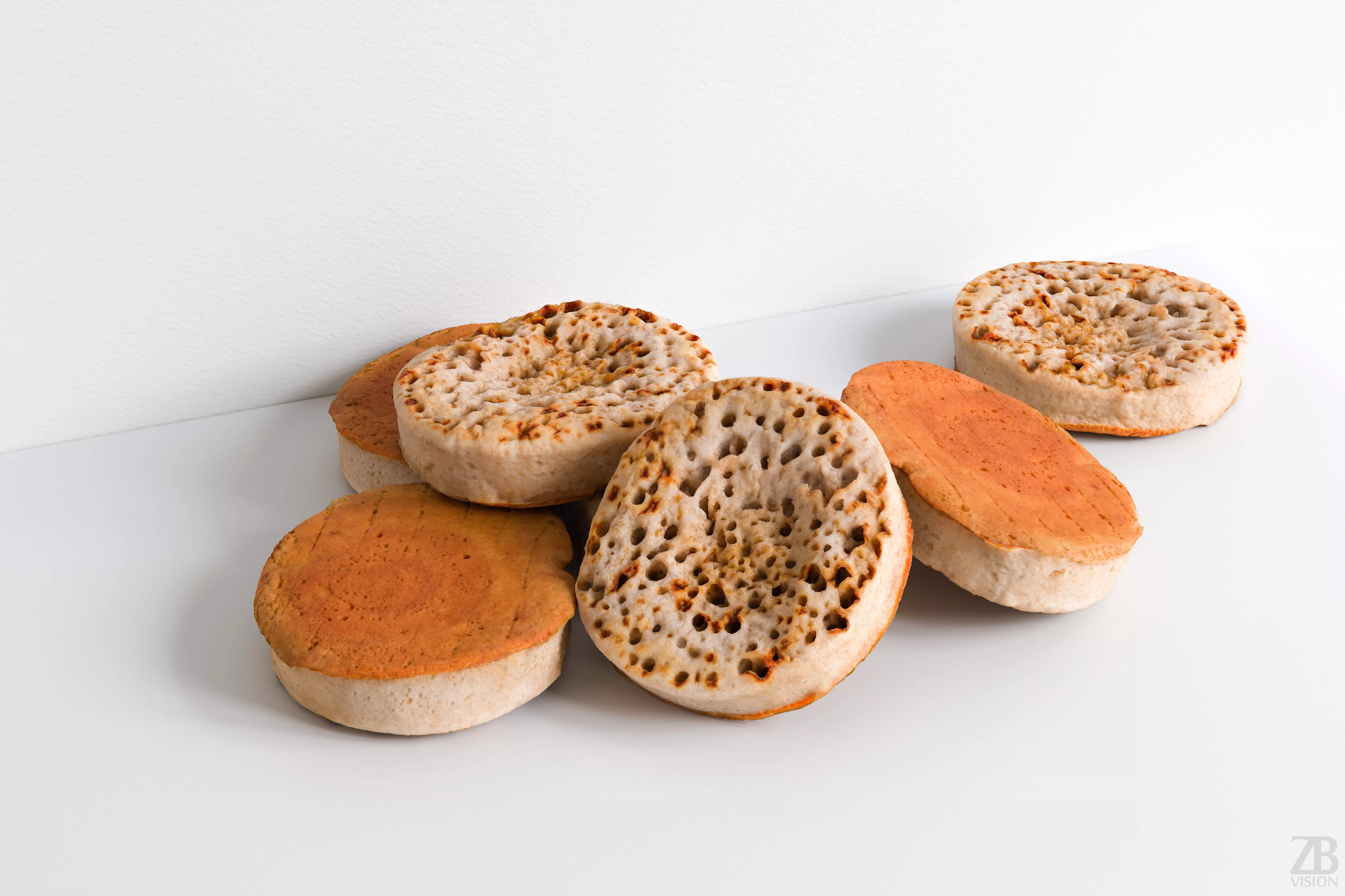 Crumpet 3D model