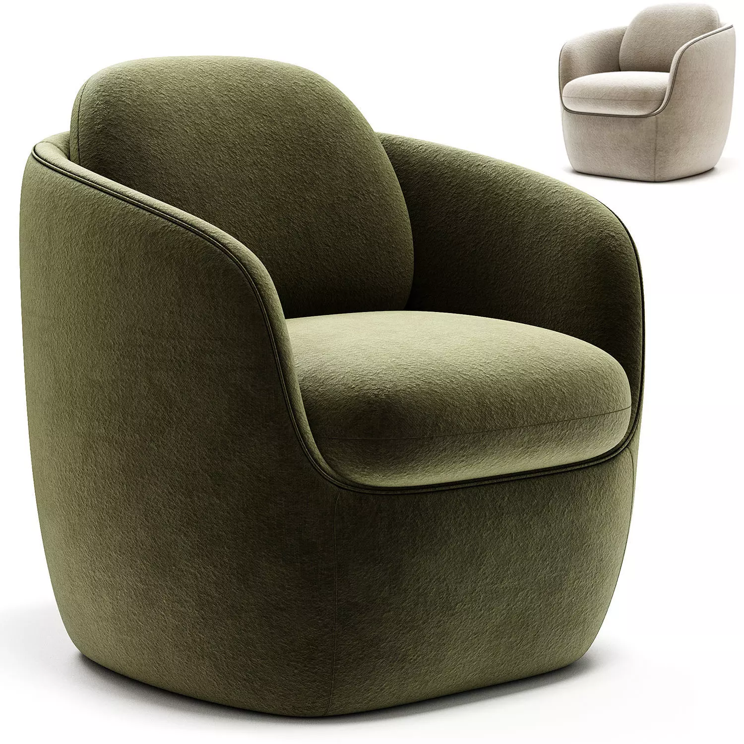 BILBAO Armchair By Morgan 3D model