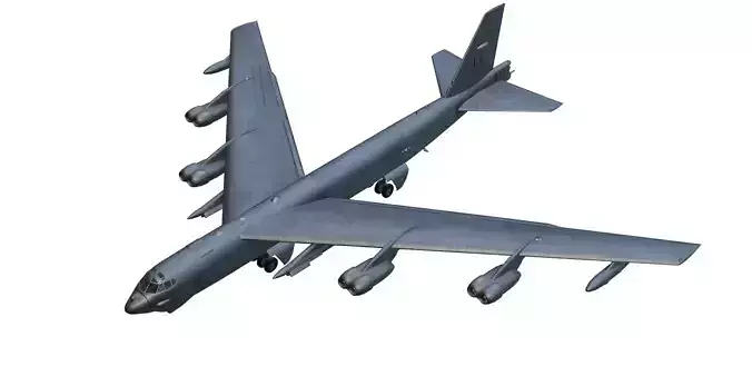 Boeing B-52 Stratofortress Low-poly 3D model