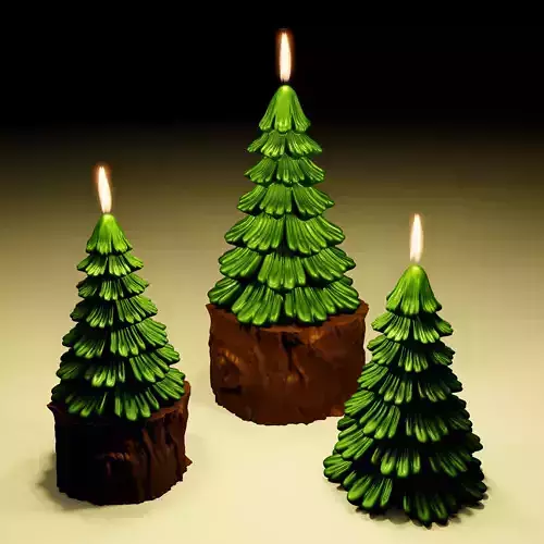 Pine Tree Candle 3D print model