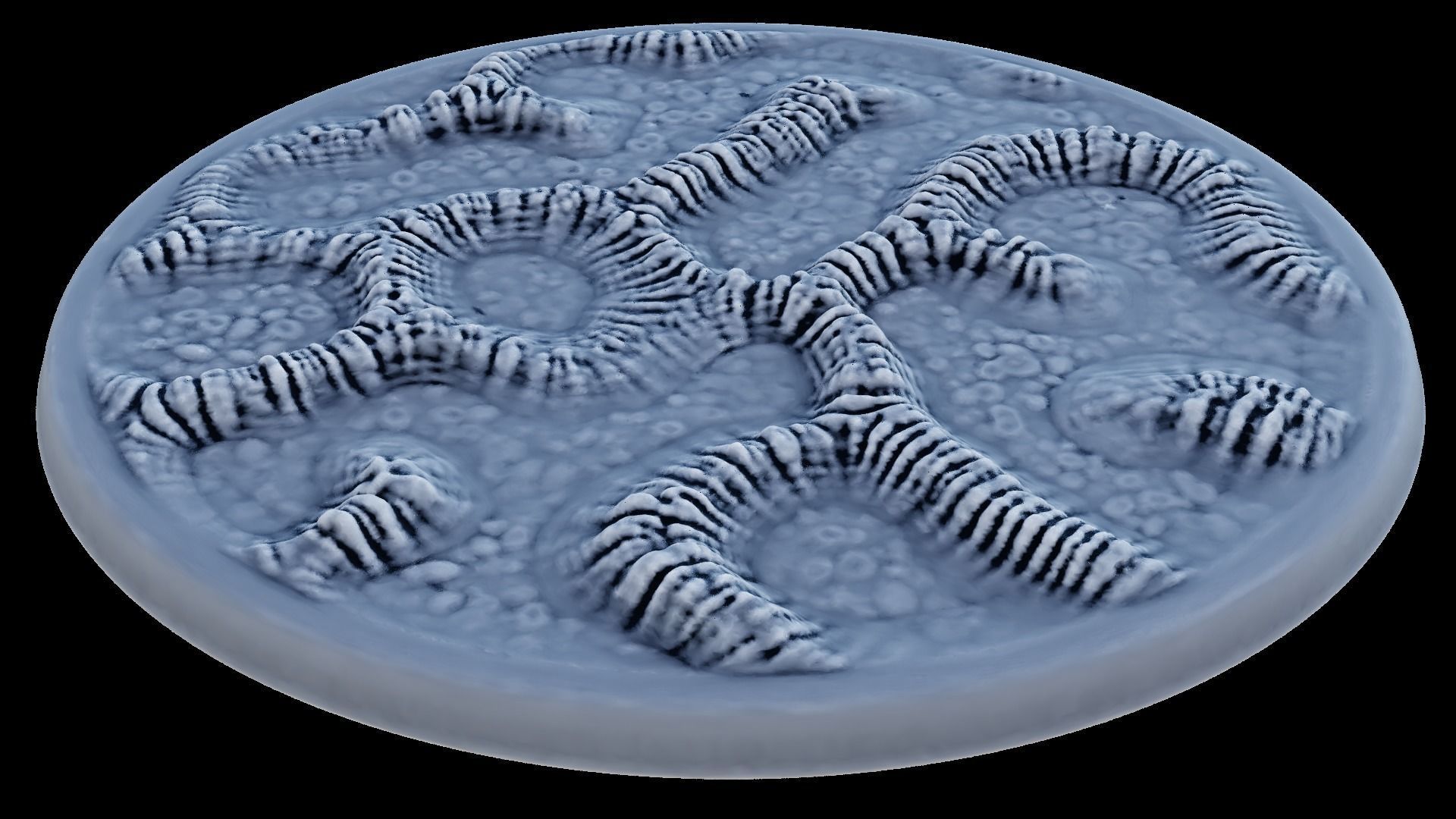 Alien World Miniature bases 3D print model_6