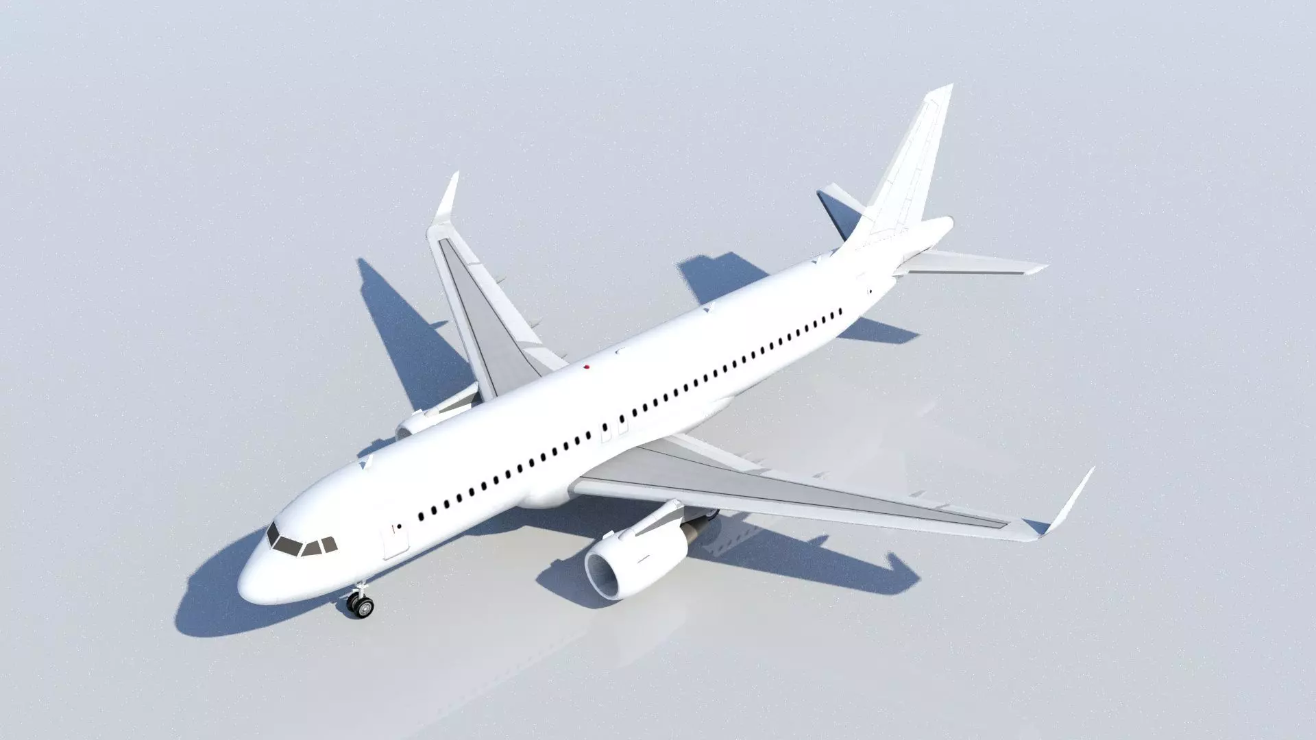 Airbus A320 ceo CFM Winglets Low Poly Static Blank Low-poly 3D model_0