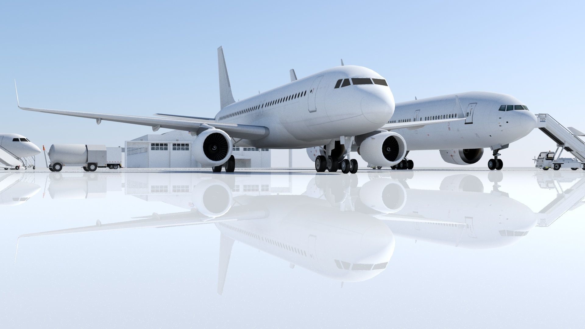 Airbus A320 ceo CFM Winglets Low Poly Static Blank Low-poly 3D model_5