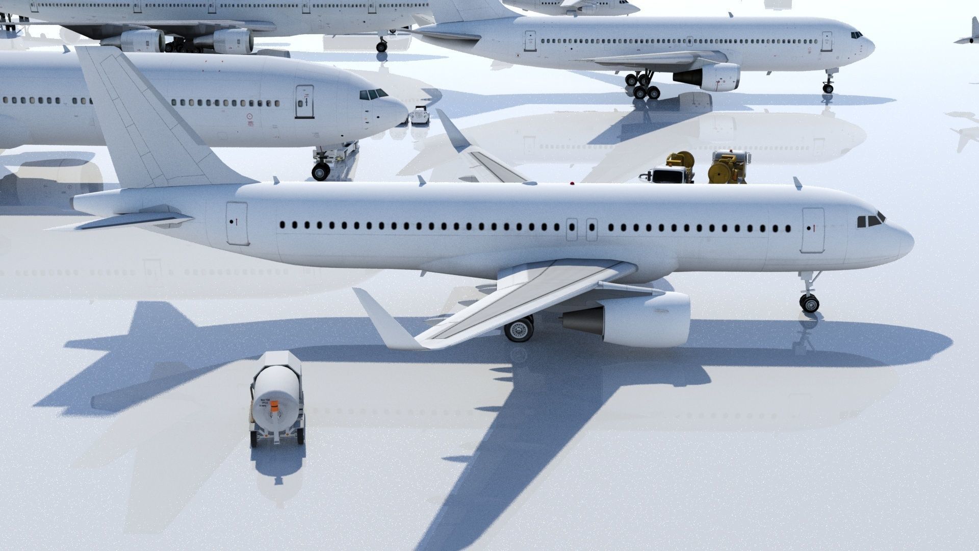 Airbus A320 ceo CFM Winglets Low Poly Static Blank Low-poly 3D model_4