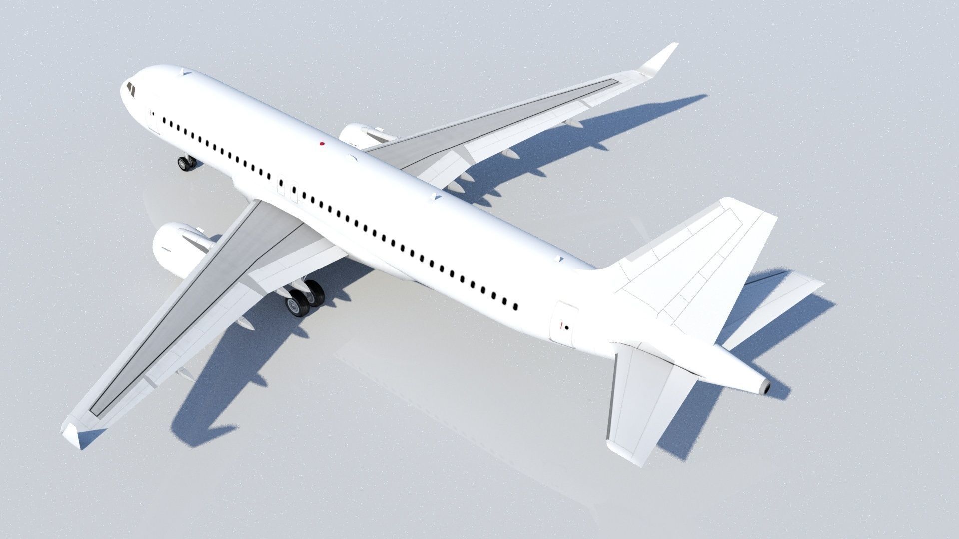 Airbus A320 ceo CFM Winglets Low Poly Static Blank Low-poly 3D model_3