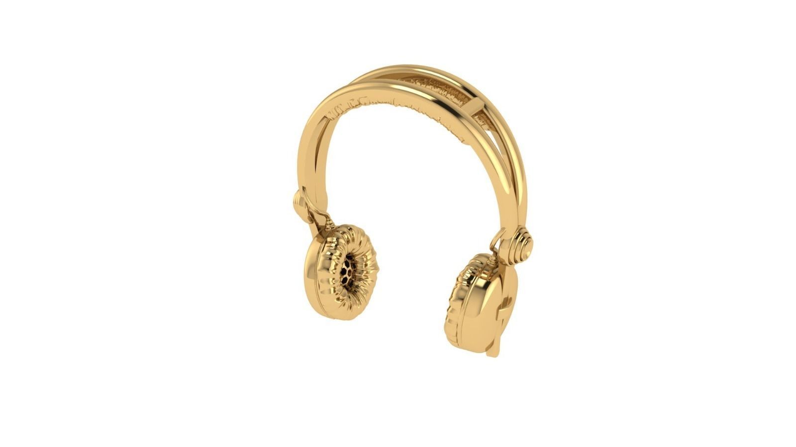 headphone pendent 3D print model_3