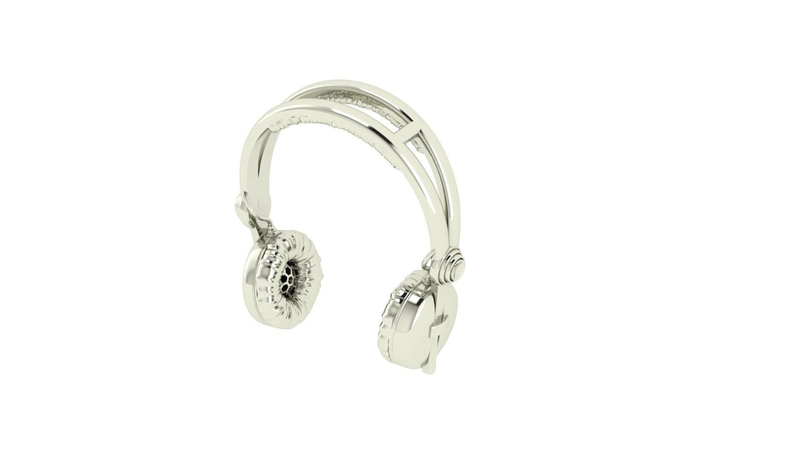 headphone pendent 3D print model_4