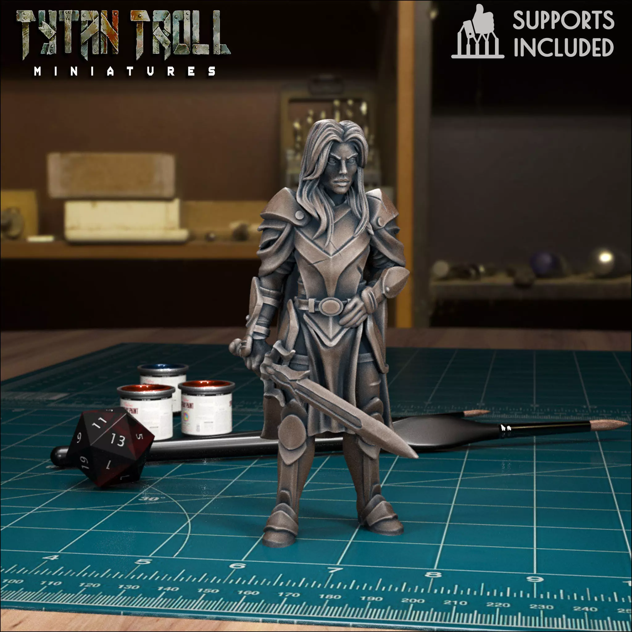 Curse of Strahd - Ireena - Pre-Supported 3D print model