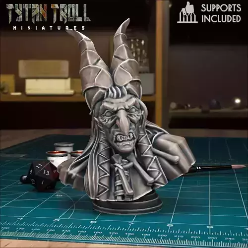 Curse of Strahd - Baba Lysaga Bust - Pre-Supported