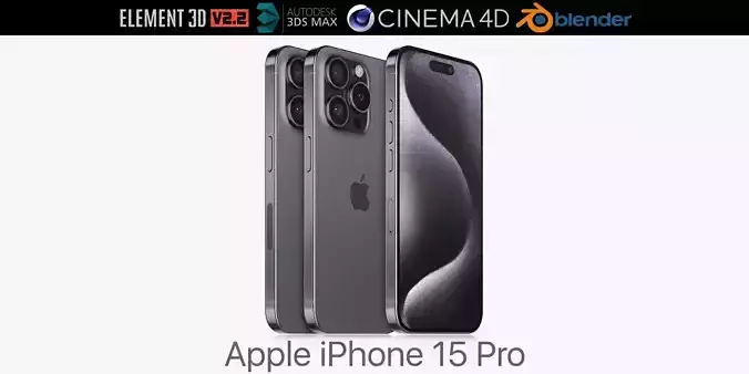 Apple iPhone 15 pro 3D model
