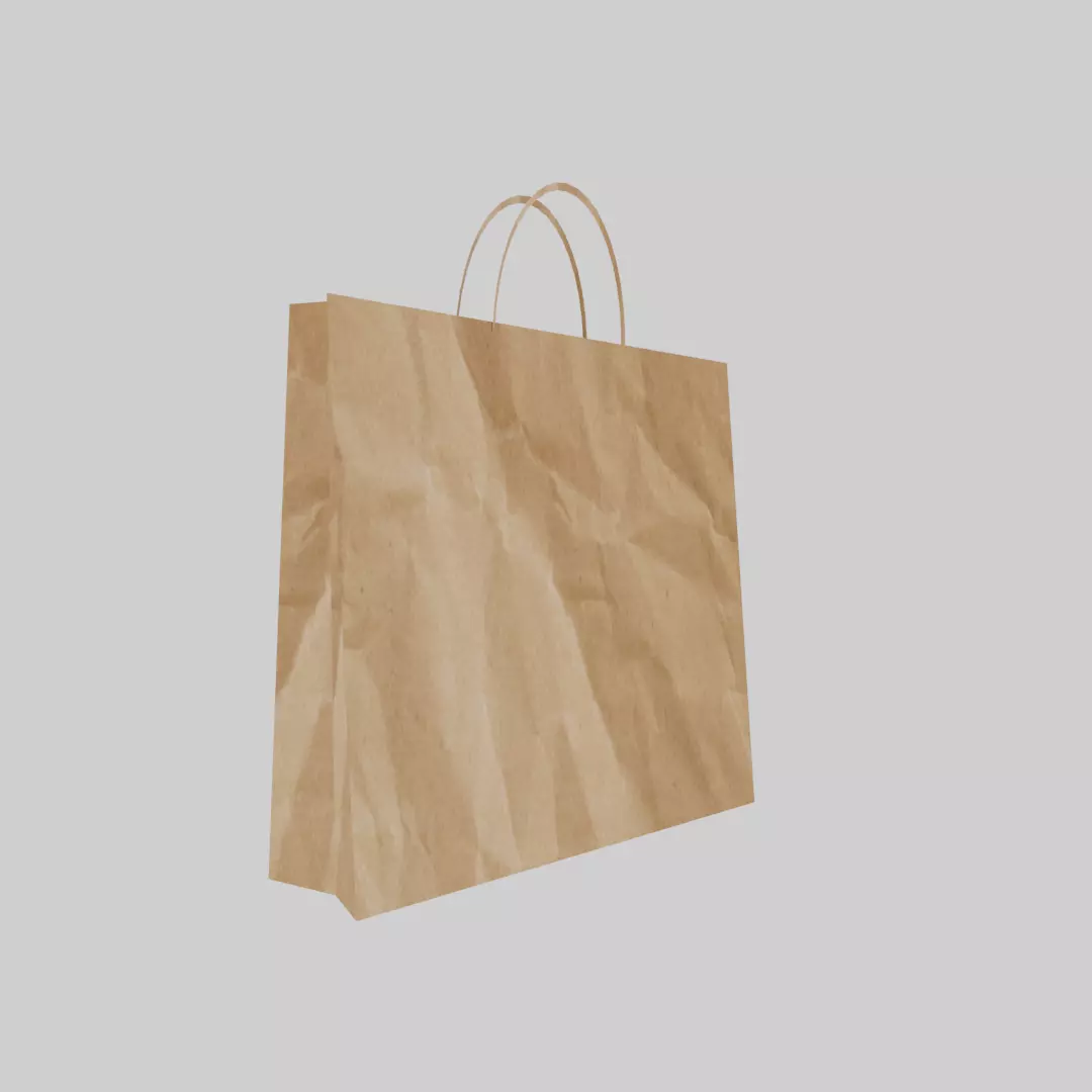 Paper Bag Low-poly 3D model
