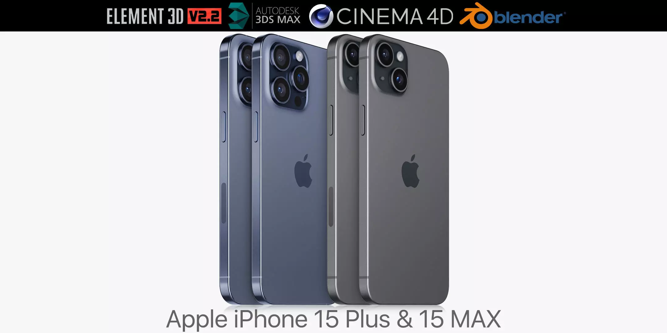 Apple iPhone 15 Plus and 15 Pro MAX 3D model_0