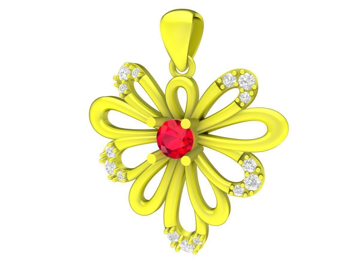 6851 Luxury Diamond Art Pendant  3D print model_1