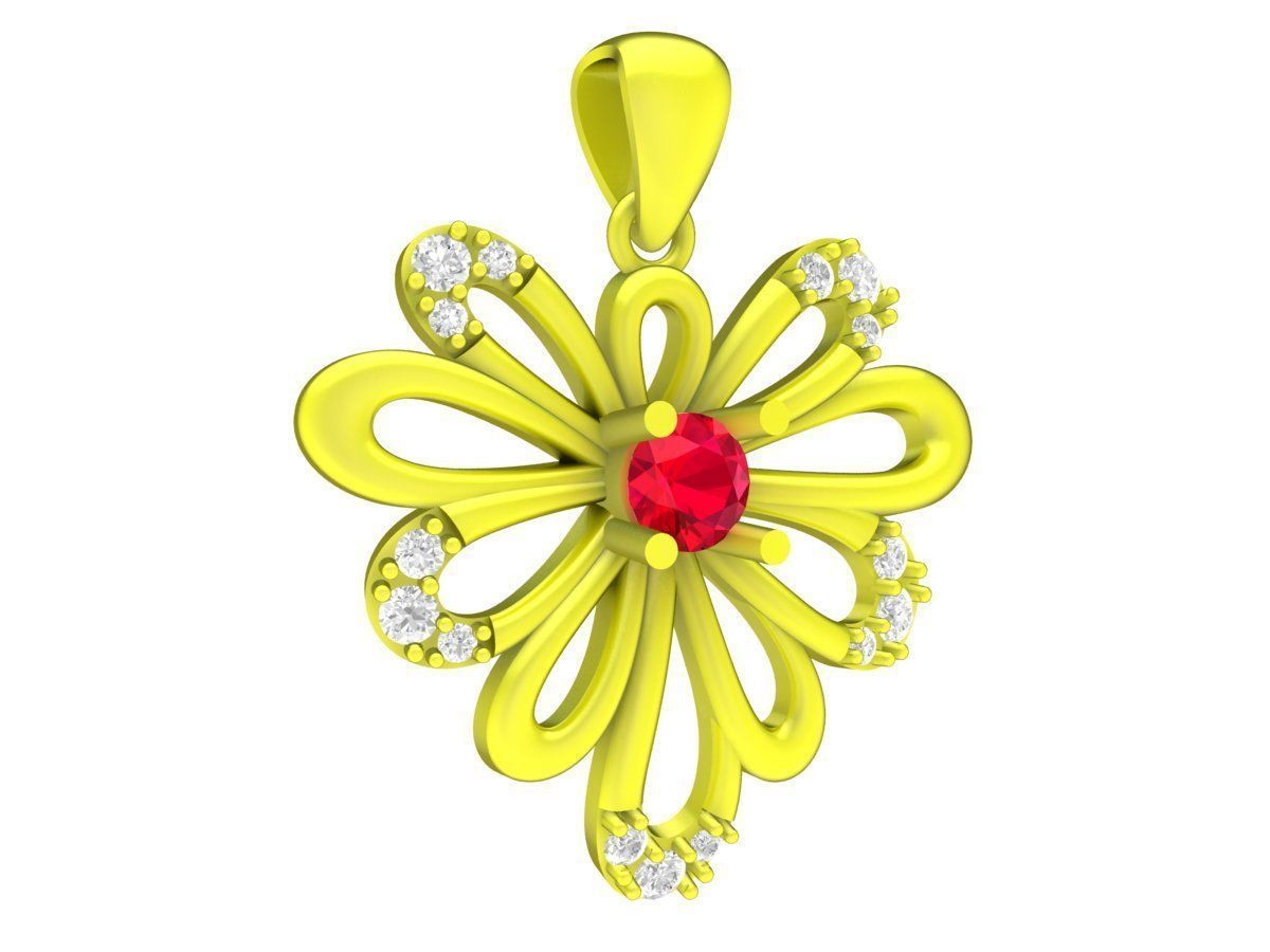 6851 Luxury Diamond Art Pendant  3D print model_2