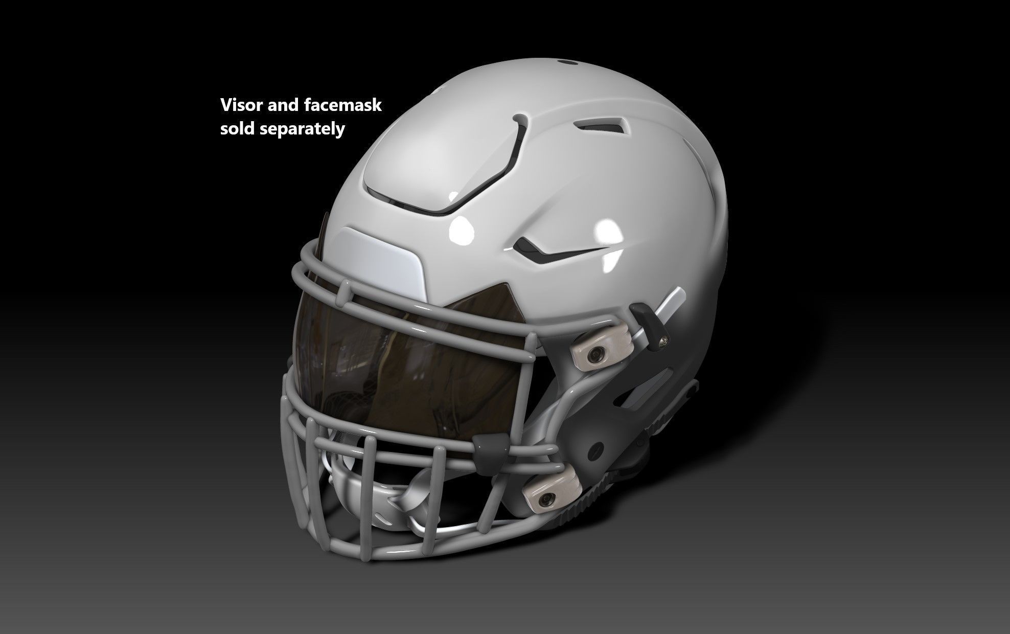 NFL Riddell SPEEDFLEX  helmet with padding 3D print model_7