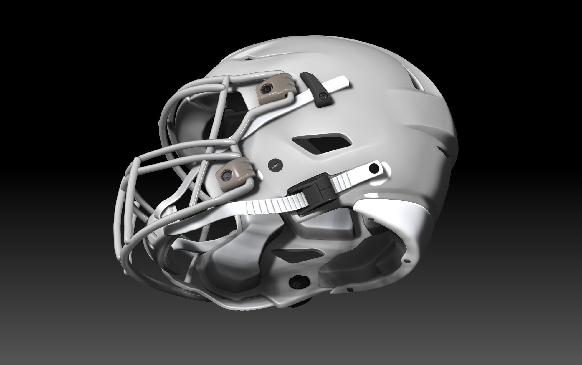 NFL Riddell SPEEDFLEX  helmet with padding 3D print model_3