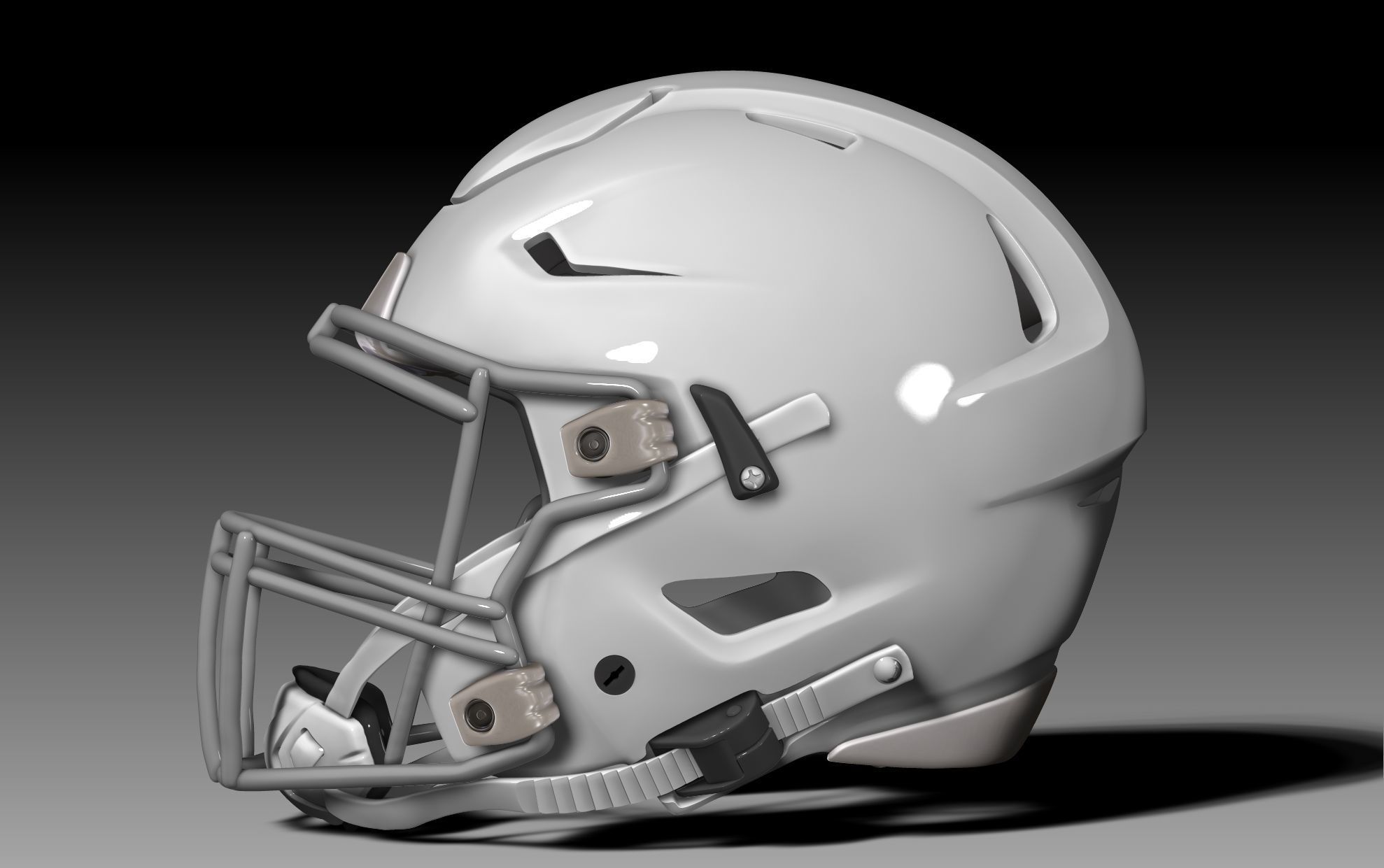 NFL Riddell SPEEDFLEX  helmet with padding 3D print model_2