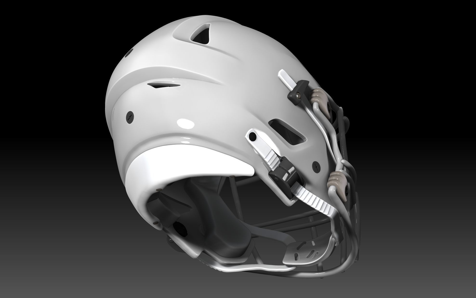 NFL Riddell SPEEDFLEX  helmet with padding 3D print model_8