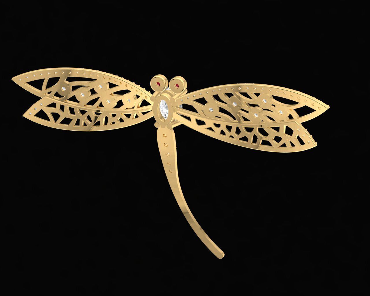 6858 Dragon Butterfly pendant 3D print model_8