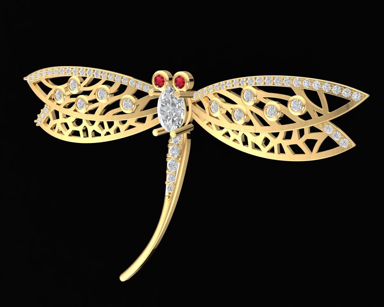 6858 Dragon Butterfly pendant 3D print model_6