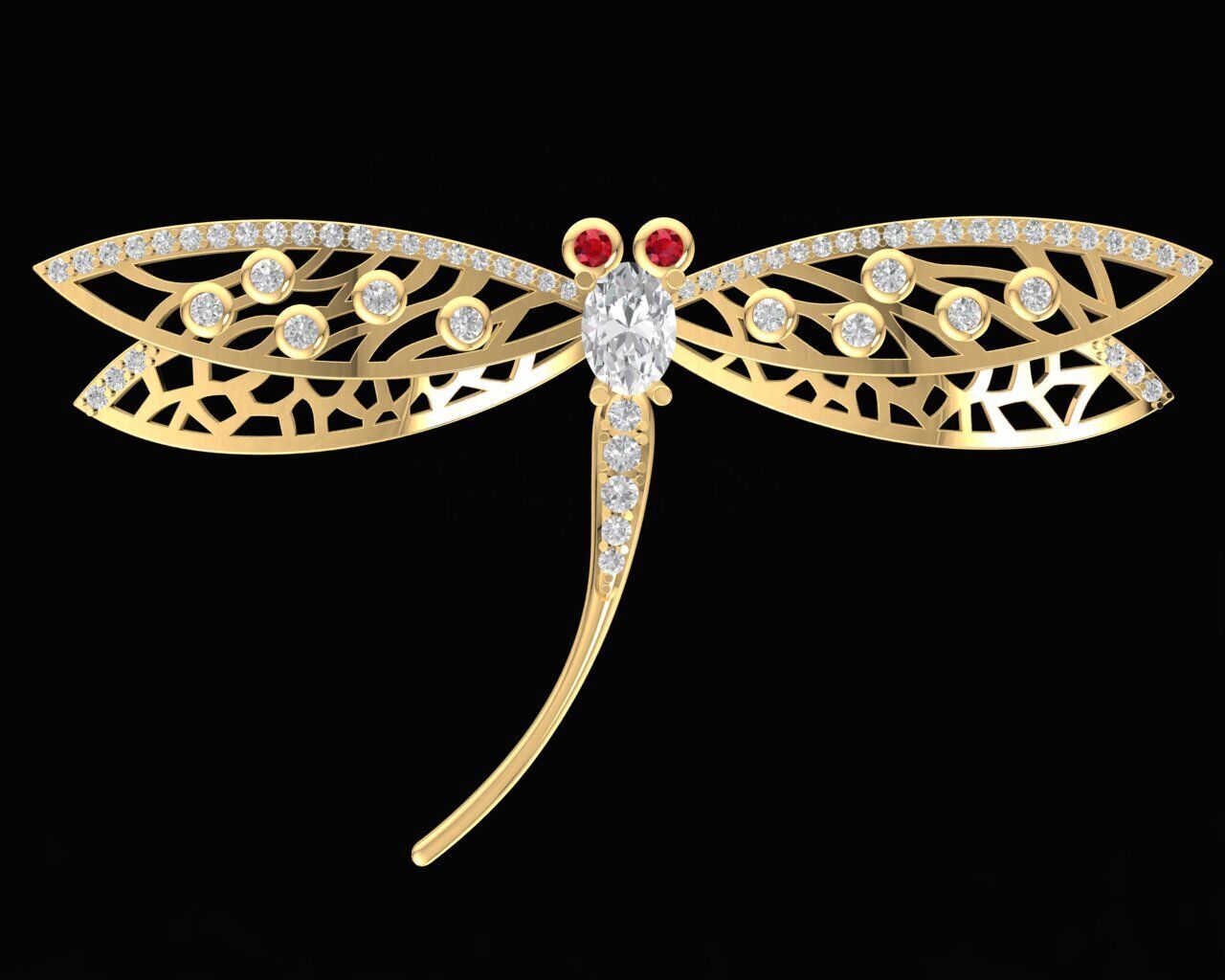 6858 Dragon Butterfly pendant 3D print model_1