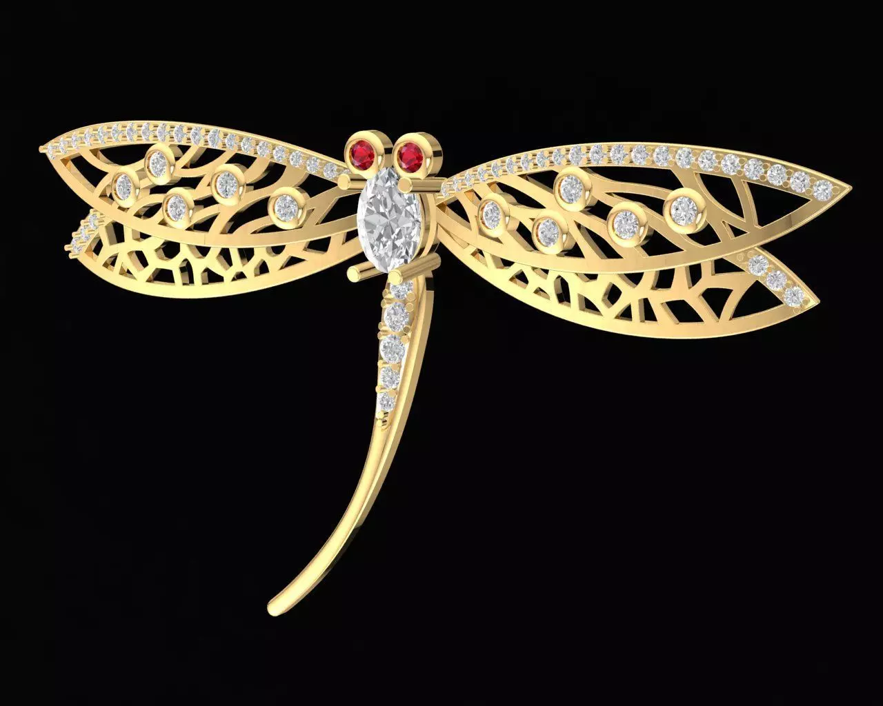 6858 Dragon Butterfly pendant 3D print model_0