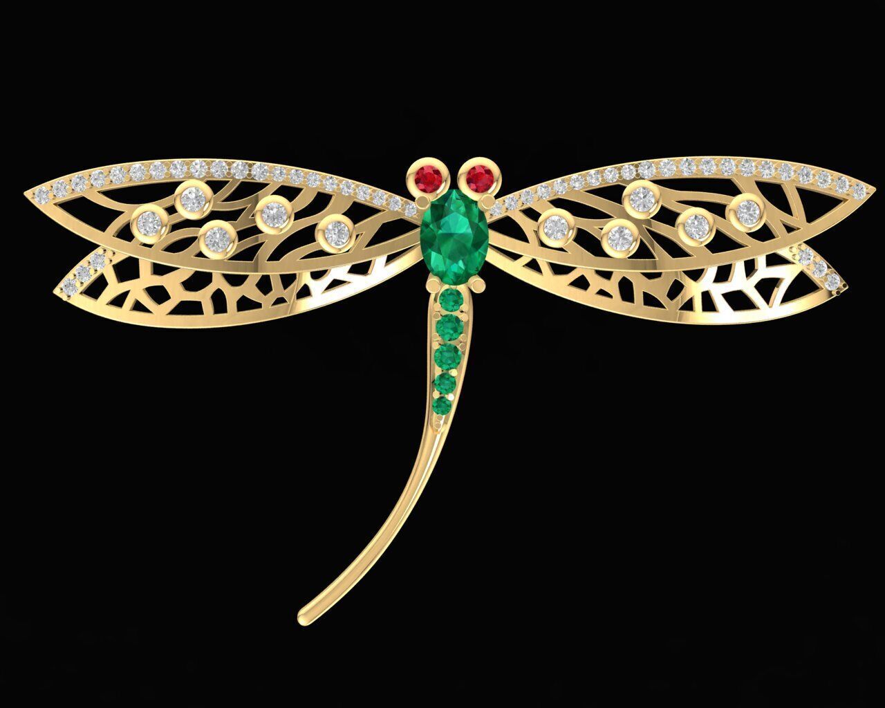 6858 Dragon Butterfly pendant 3D print model_9