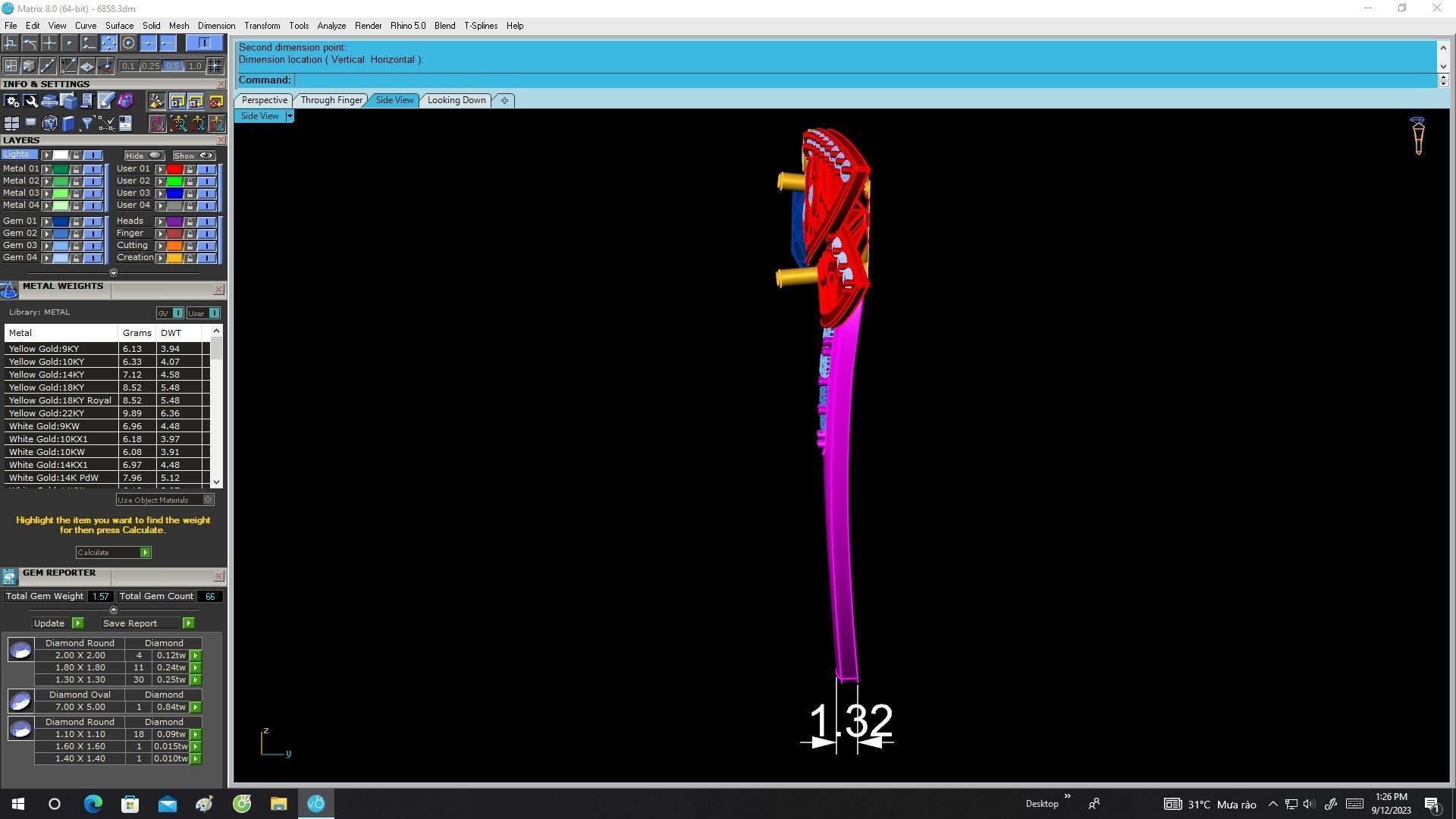 6858 Dragon Butterfly pendant 3D print model_3