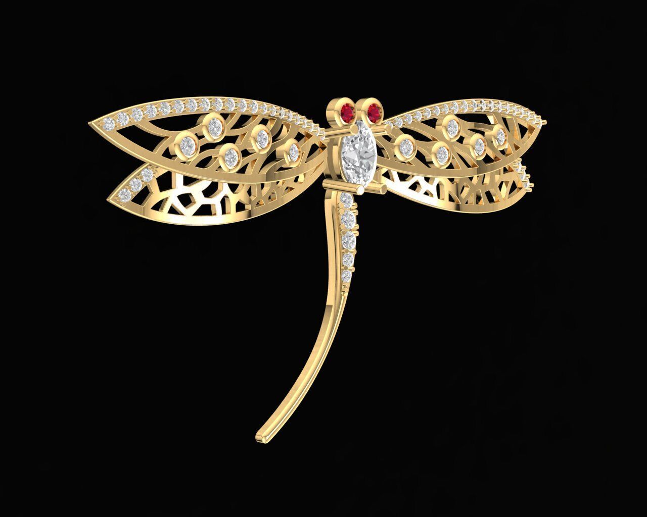 6858 Dragon Butterfly pendant 3D print model_7