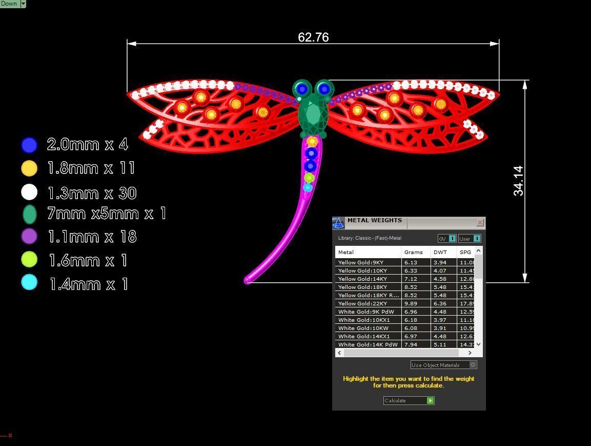 6858 Dragon Butterfly pendant 3D print model_2