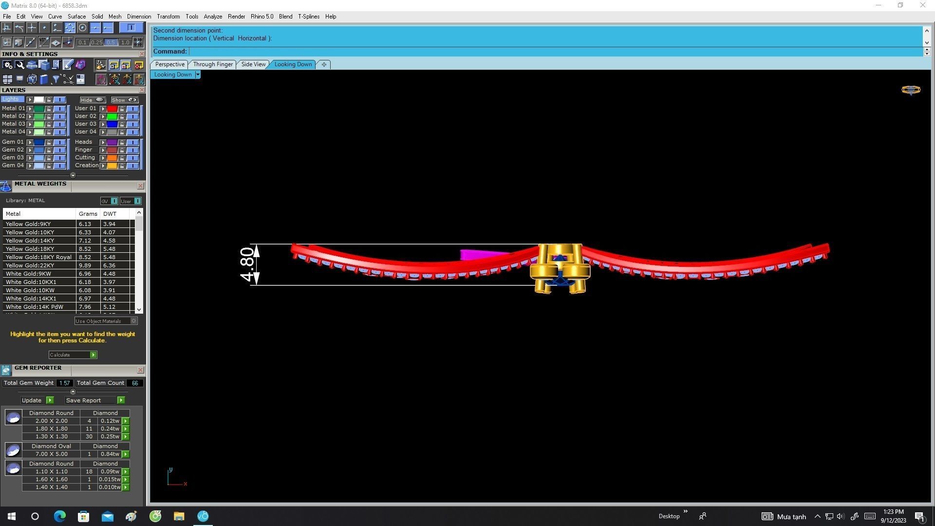 6858 Dragon Butterfly pendant 3D print model_4