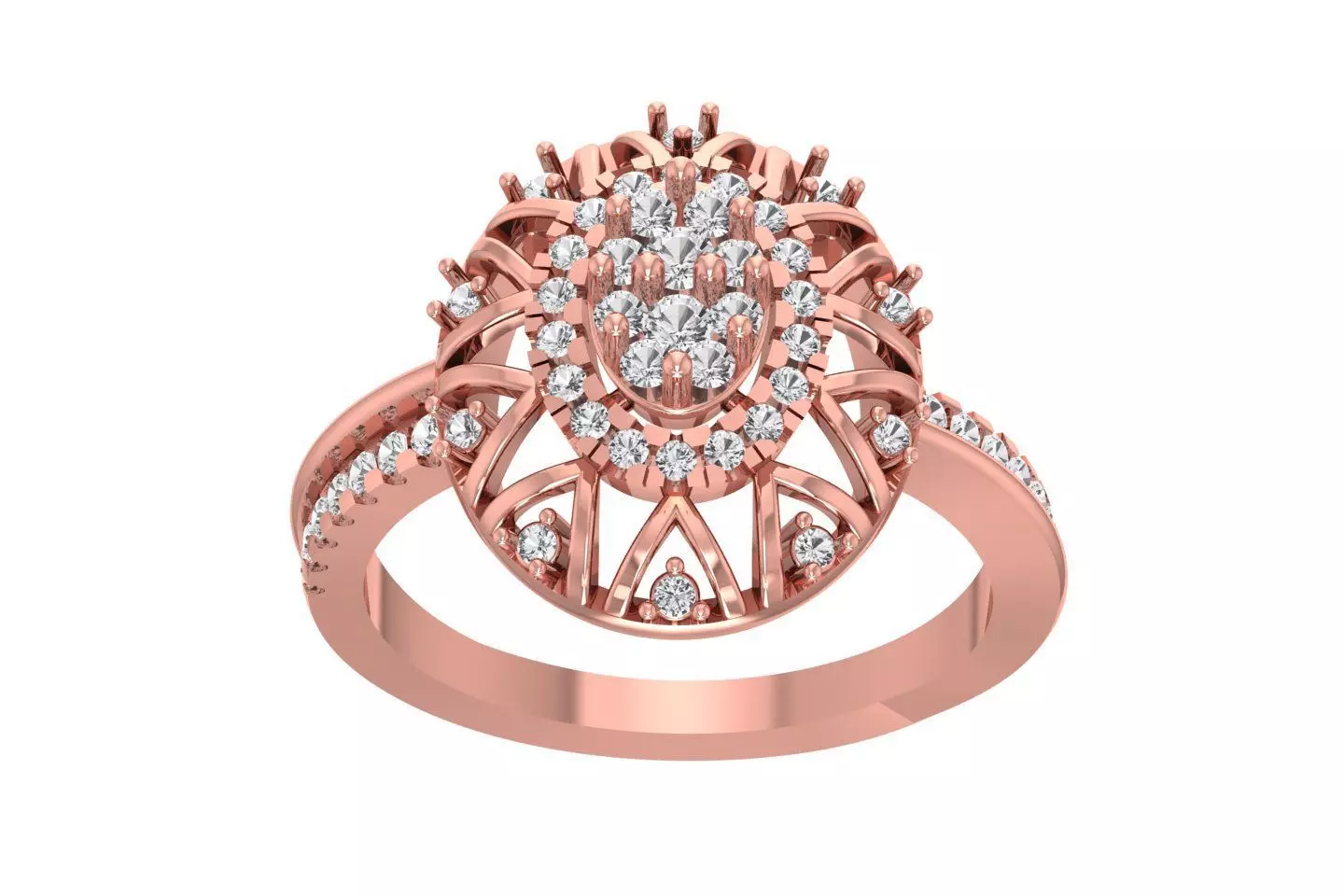 Women Wedding Engagement Bridal Ring 3D print model