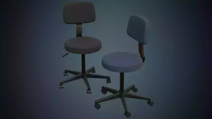 Medical Chair 1A Low-poly 3D model