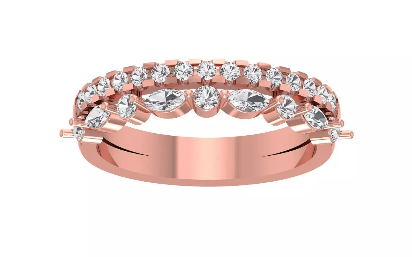 Women Wedding Band Ring 3D print model