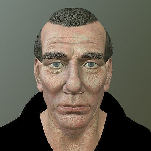 Pete Postlethwaite Free low-poly 3D model