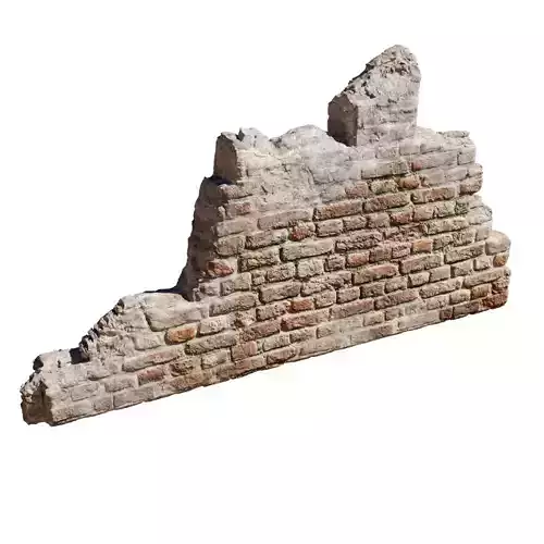 brick wall in ruins for diorama