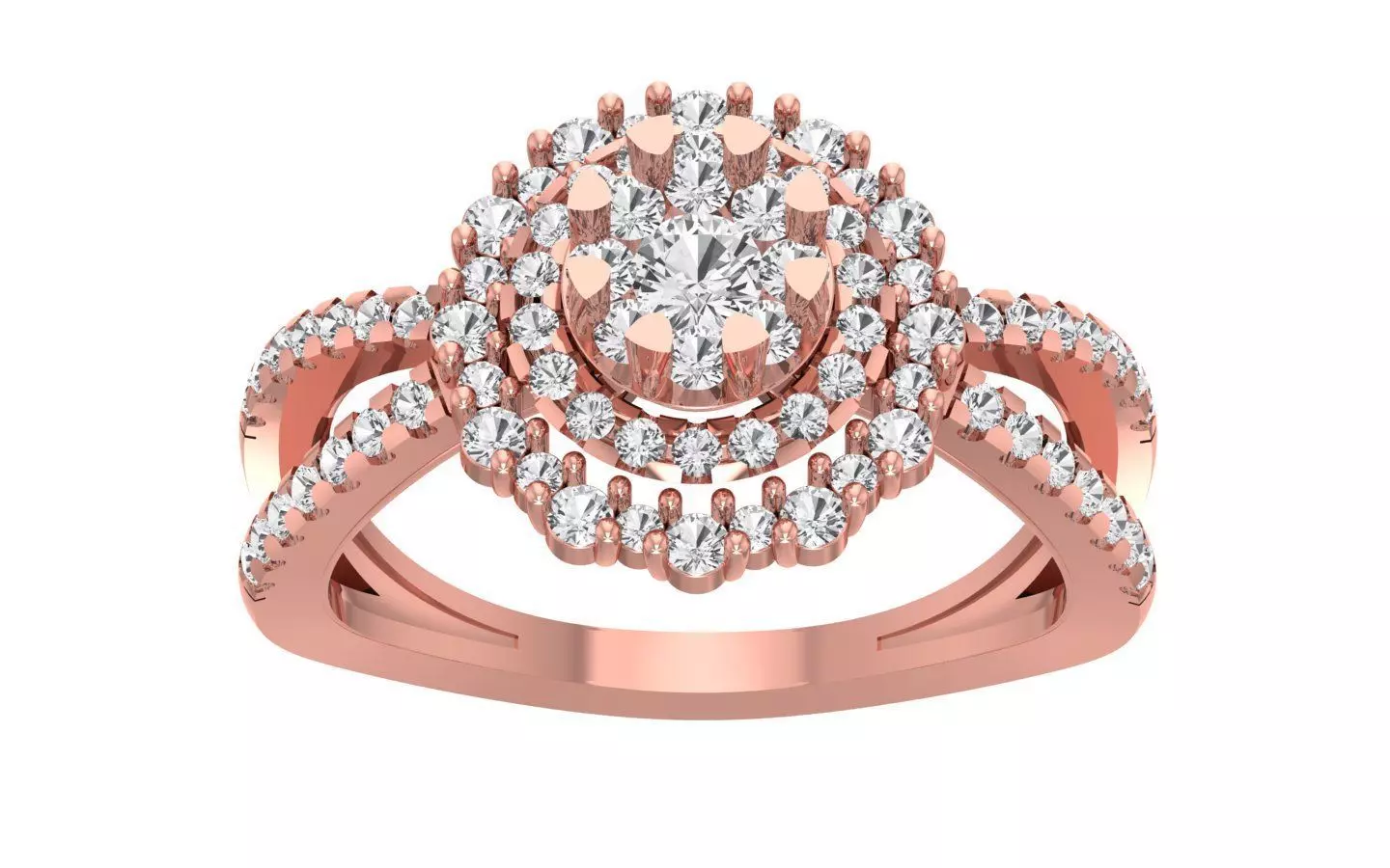 Women Wedding Engagement Bridal Ring 3D print model