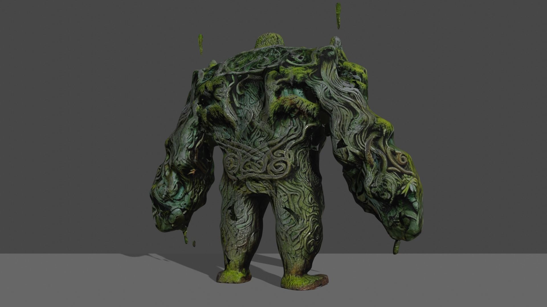 Green Monster Free low-poly 3D model_1