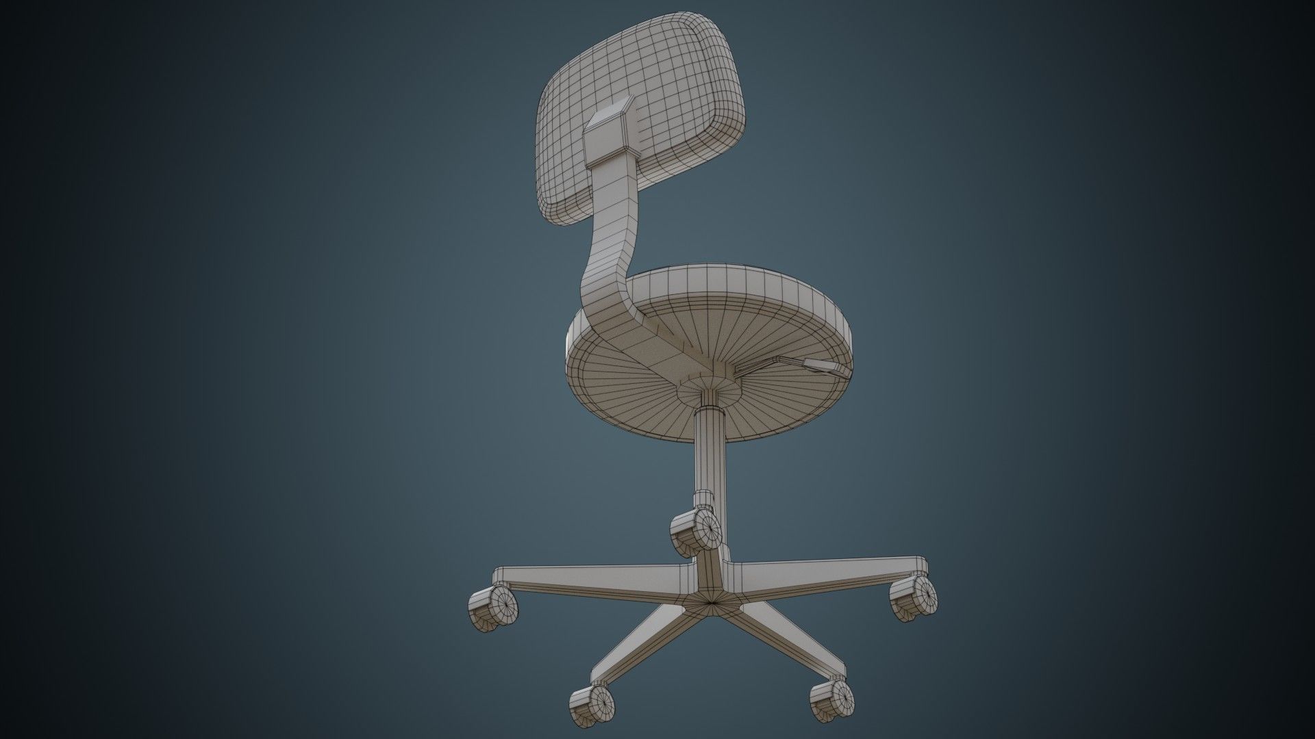 Medical Chair 1B Low-poly 3D model_9