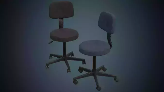 Medical Chair 1B Low-poly 3D model