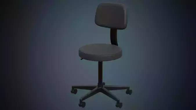 Medical Chair 1 Basic Low-poly 3D model