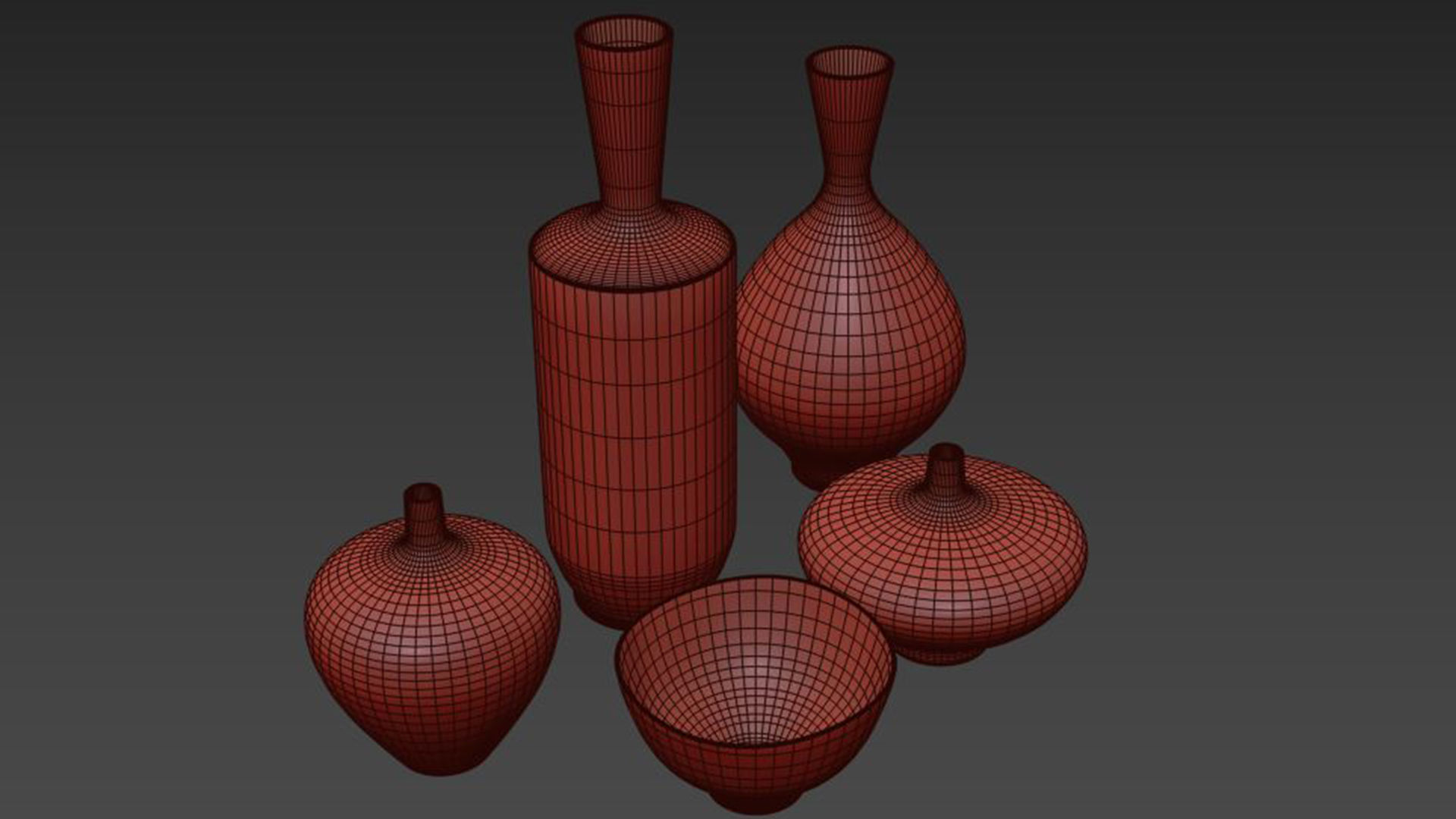 Ceramic Vases Set 1 by Berndt Friberg 3D model_6