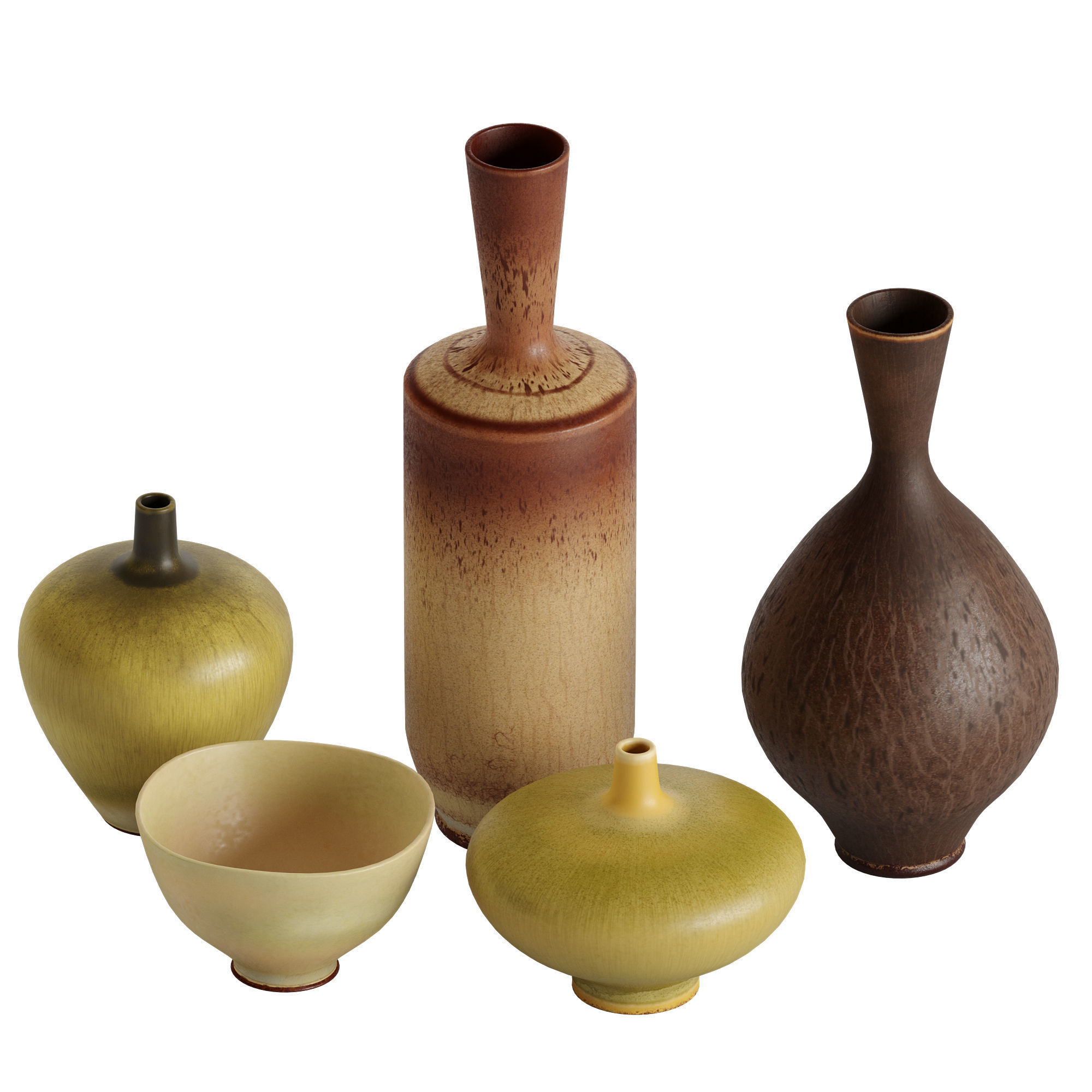 Ceramic Vases Set 1 by Berndt Friberg 3D model_2