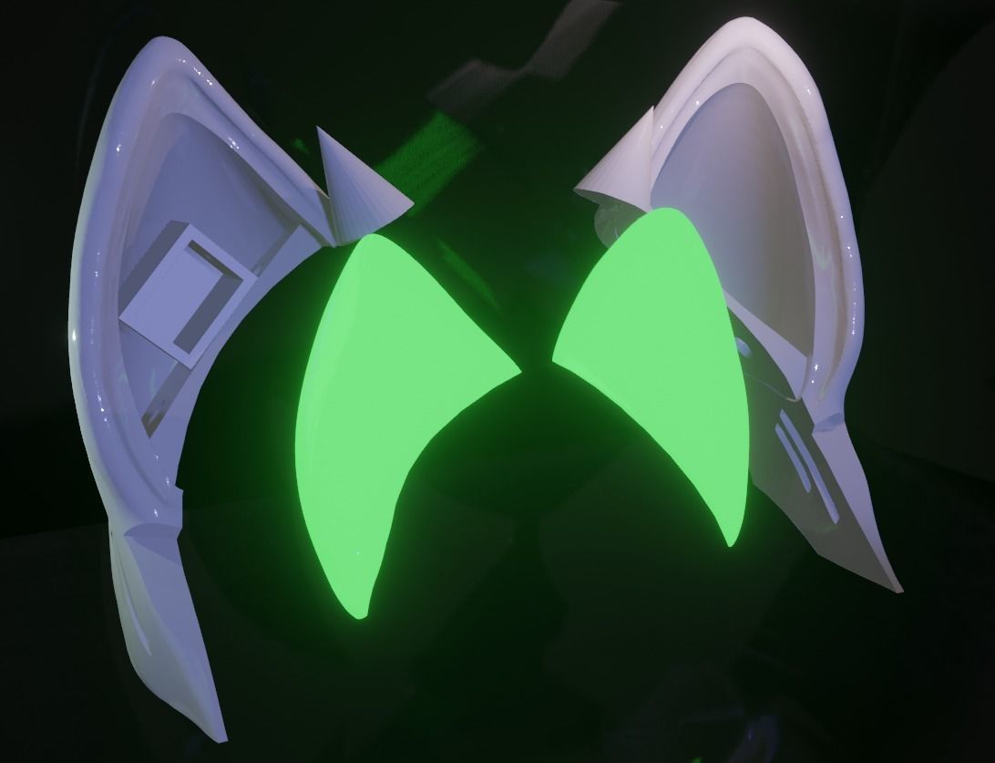 NIKKE RUPEE CHRISTMAS CAT PROP EARS 3D print model_2