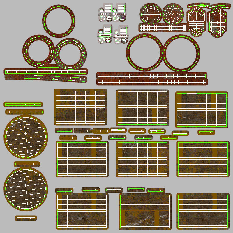 Dirt Wooden Bucket 02 Low-poly 3D model_15