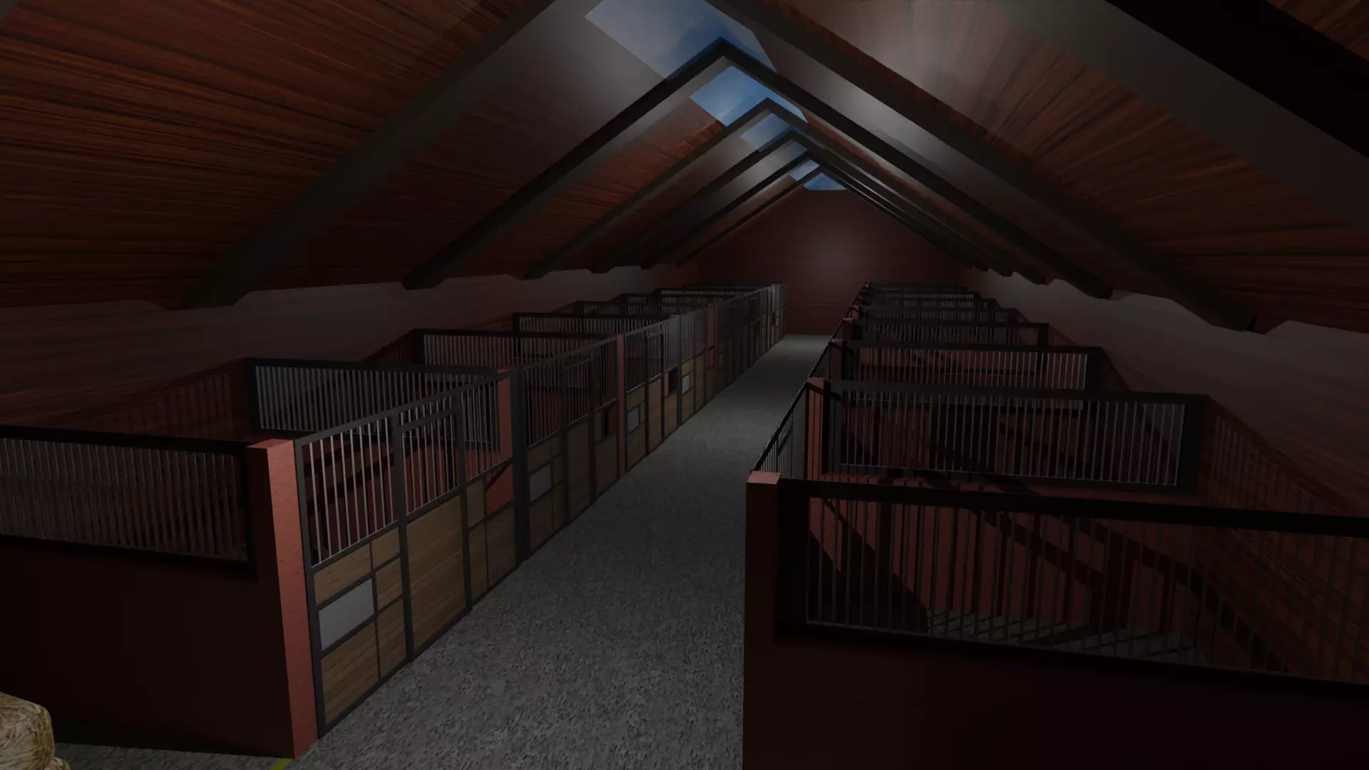 Horse Stable Low-poly 3D model_0