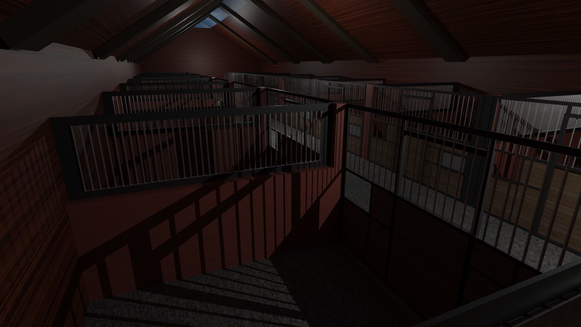 Horse Stable Low-poly 3D model_5