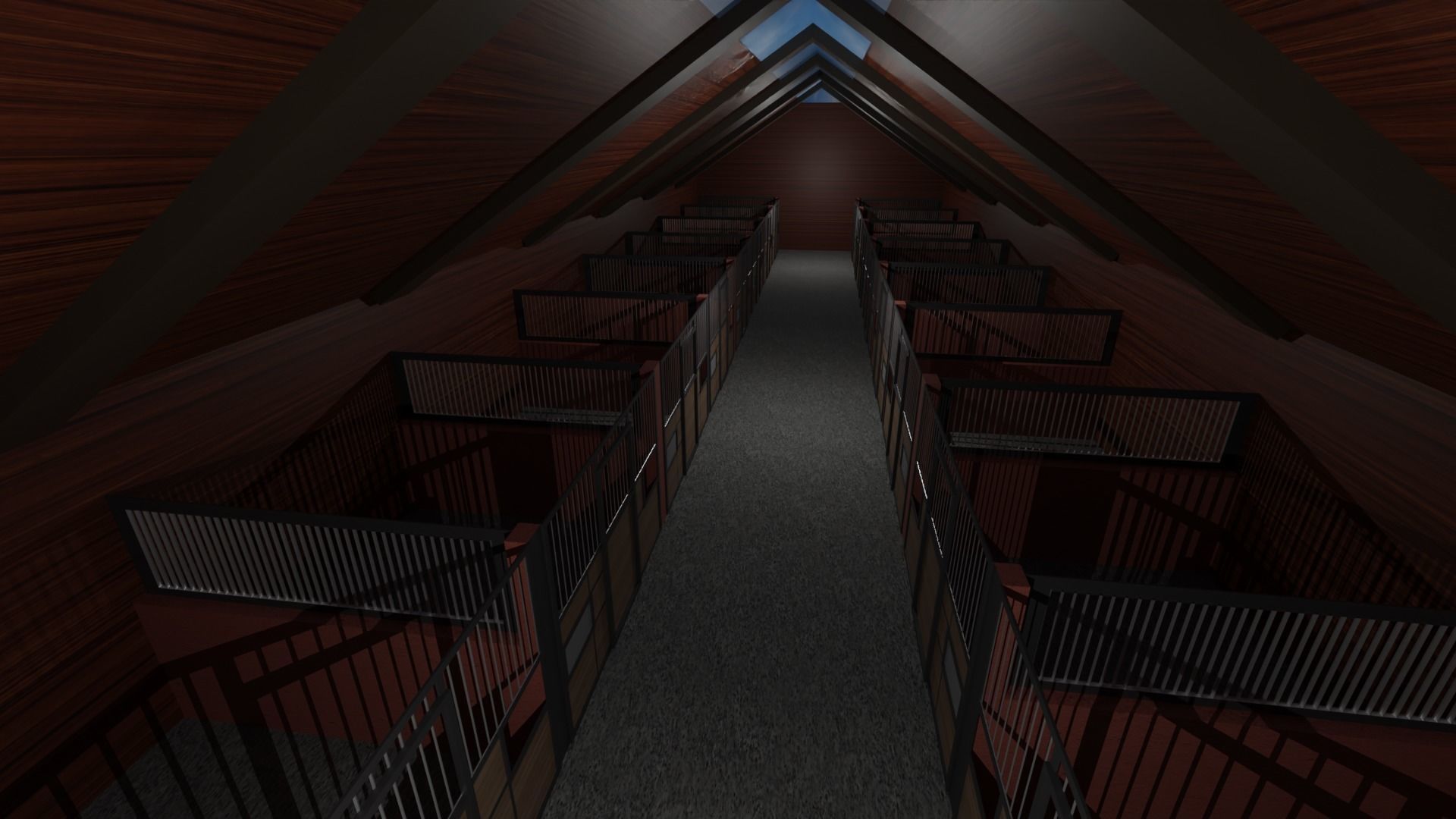 Horse Stable Low-poly 3D model_6