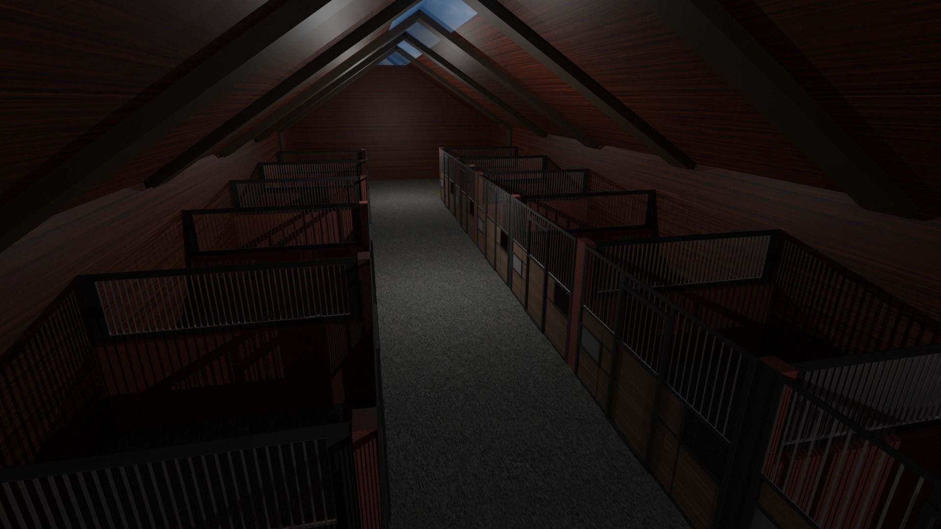 Horse Stable Low-poly 3D model_3